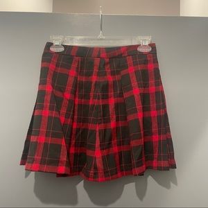 Urban Outfitters Red Plaid Mini Skirt